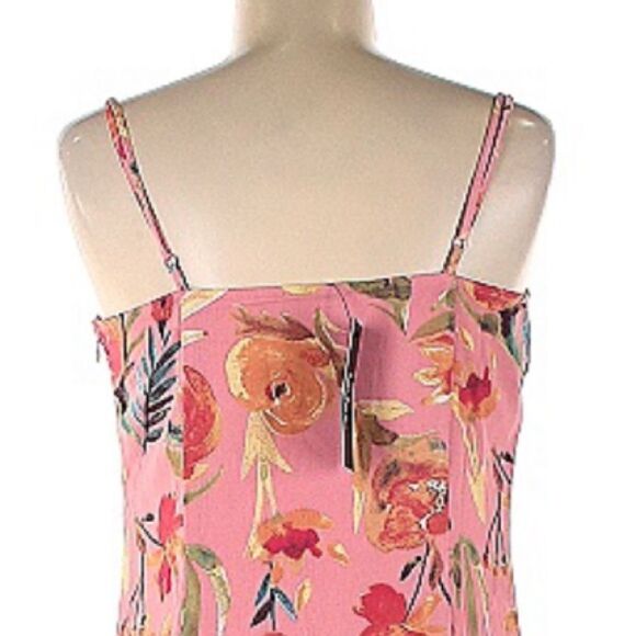 NWT Lulu’s Zinnia Blush Pink Floral Print High-Low Maxi Dress Medium - Picture 7 of 13
